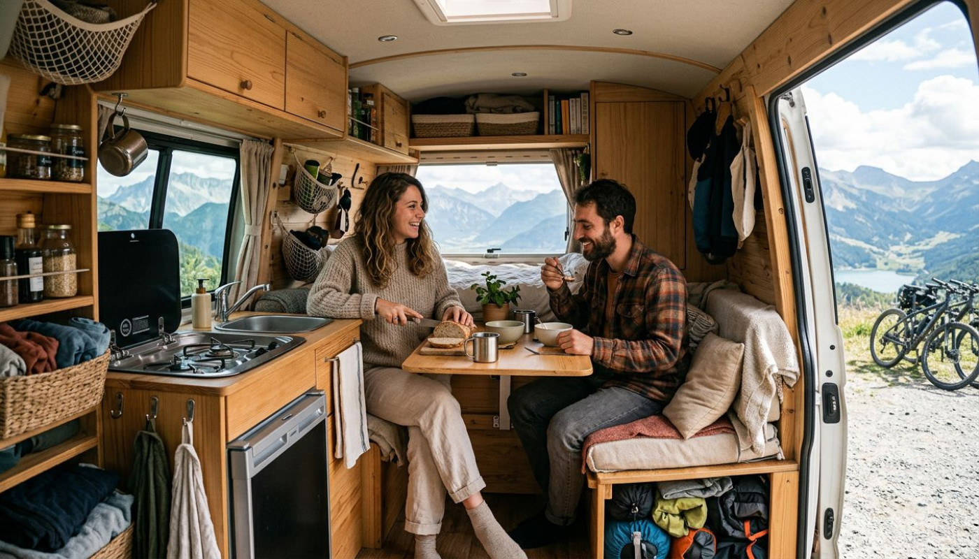 Comment optimiser l'espace dans un petit van aménagé?
